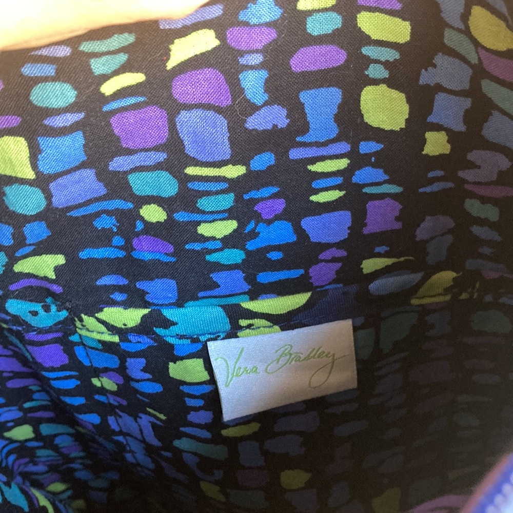 Vera Bradley blue  floral handbag purse - Picture 7 of 9